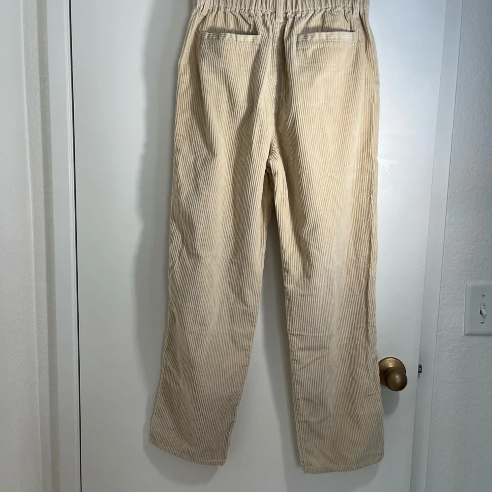 Hanna Andersson Kids Cream Corduroy Pants size 160 Spring